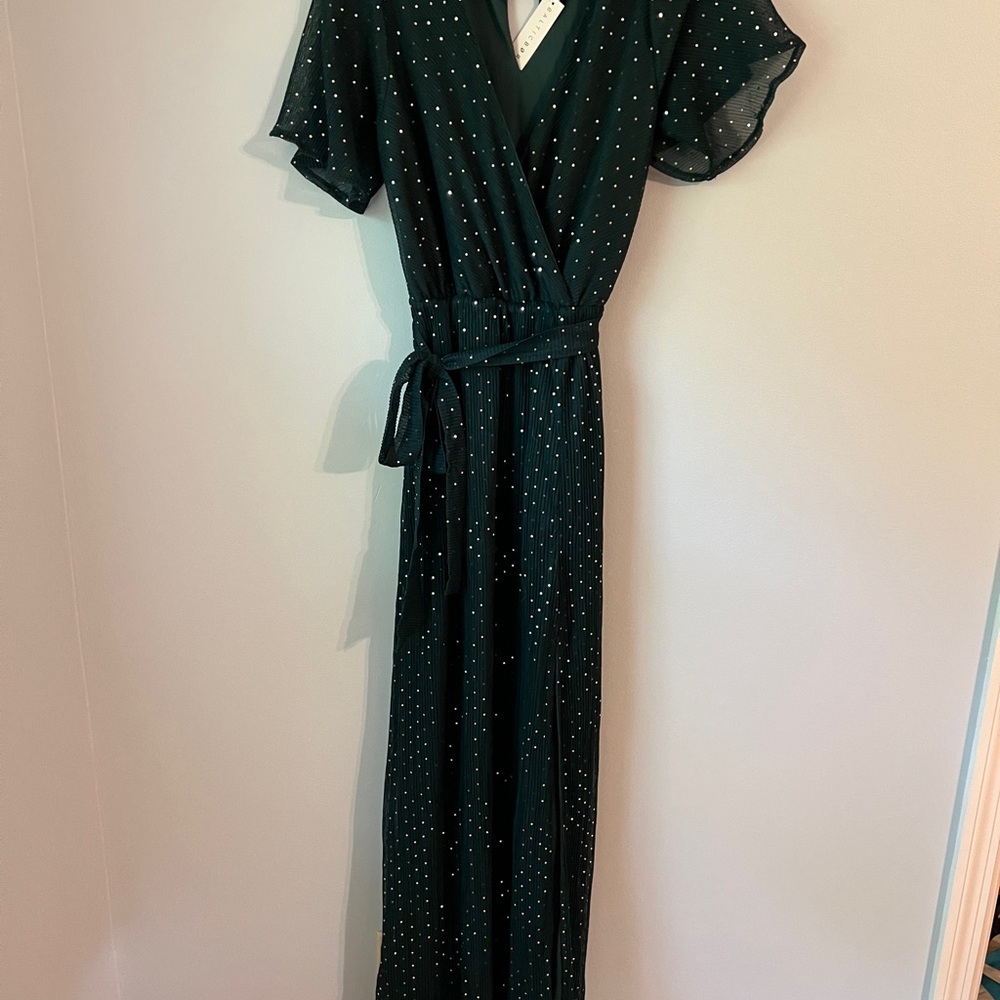 Baltic Born Green Flutter Sleeve Maxi Dress
